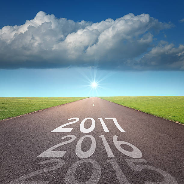istock Empty road concept to upcoming 2016 new year 507211272