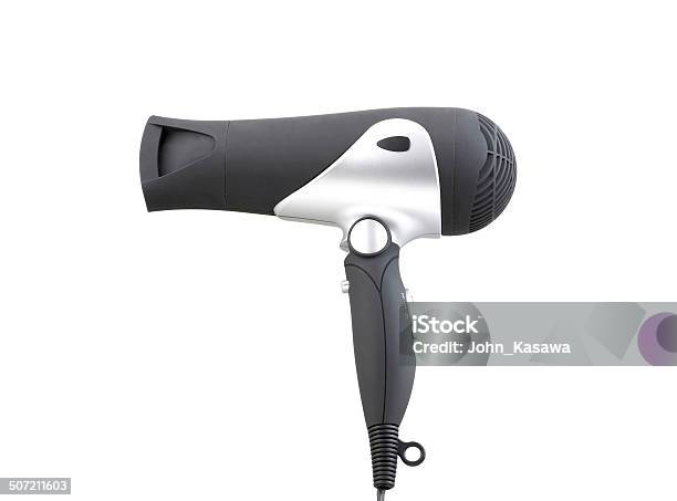 Hair Dryer Isolated On White Stock Photo - Download Image Now - Beauty Product, Cut Out, Dry