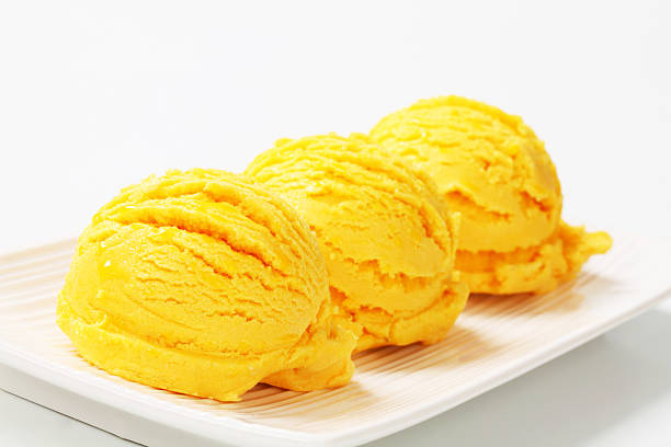 istock Scoops of yellow ice cream 507212358