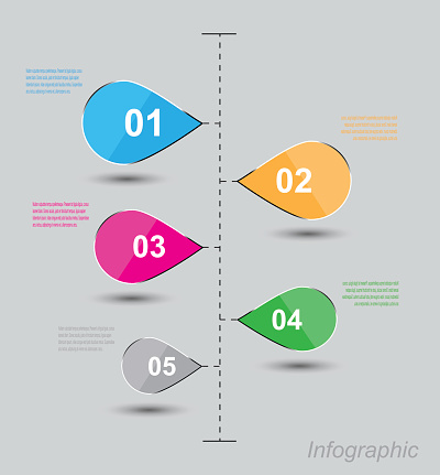 Topic Tag Design Infographic Design Template With Paper Tags Stock Illustration ...