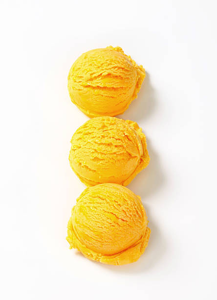 istock Scoops of yellow ice cream 507212912