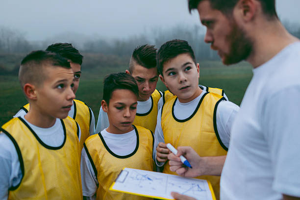 istock Coach Explaining Strategy To His Kids Soccer Team 507213164