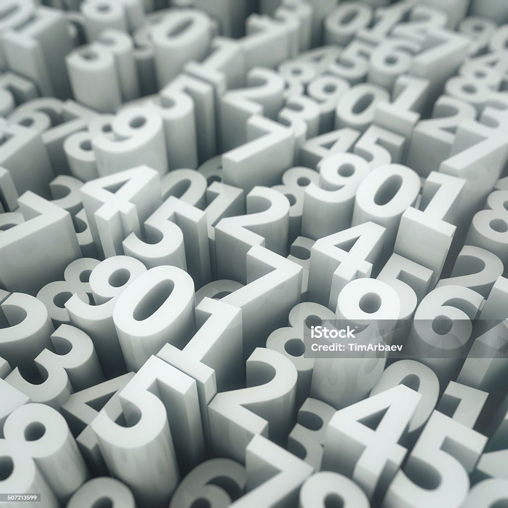 Digits matrix Array of extruded digits with shallow depth of field Number Stock Photo