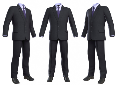 Suit isolated on white background. Clipping path included