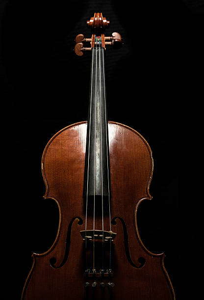 istock brown violin illuminated from above low key 507214269