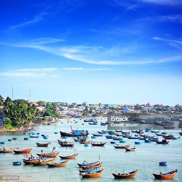Fishing Boats Vietnam Stock Photo - Download Image Now - Mui Ne Bay, Coastline, Vietnam