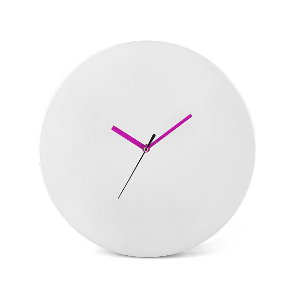 istock White simple round wall clock - watch isolated on white 507218796