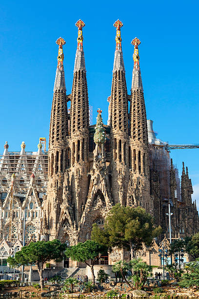 Barcelona, Sagrada Familia by Antonio Gaudi stock photo