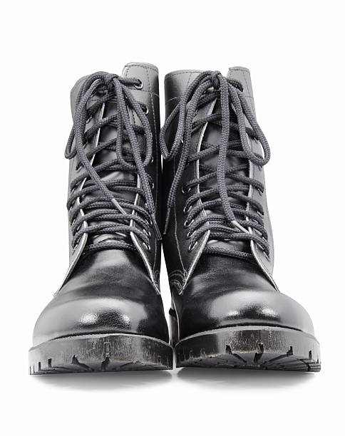istock black army shoes isolated on white backgrounds 507236603