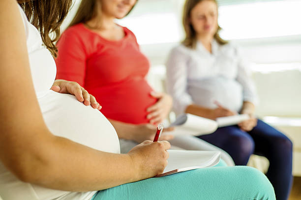 istock Pregnant women at antenatal class 507237545