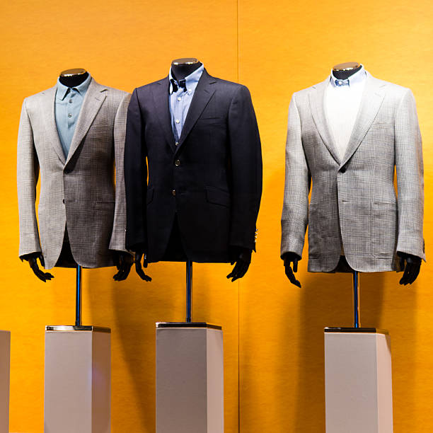 traje de negocios tienda - department store suit mannequin clothing fotografías e imágenes de stock