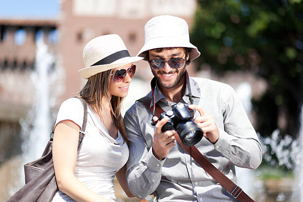 istock Tourists taking a look to their photo 507239381