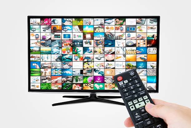 istock Widescreen high definition TV screen with video gallery. 507241383