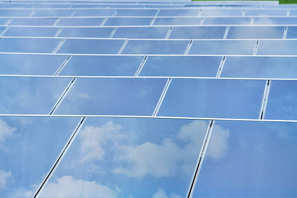 istock Reflexion of the sky on Solar cells 507241779