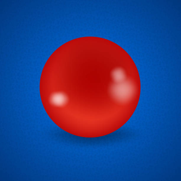 set of billiard balls, billiards, American A red ball vector art illustration