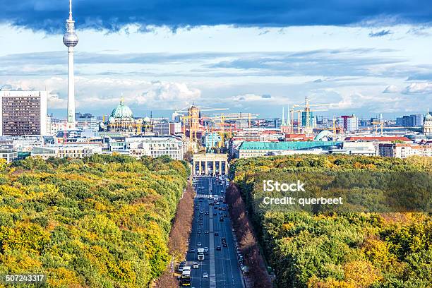 Skyline Von Berlin Stockfoto und mehr Bilder von Brandenburger Tor - Brandenburger Tor, Luftaufnahme, Berlin