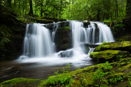 Ithaca cascading falls in Ithaca, New York, USA