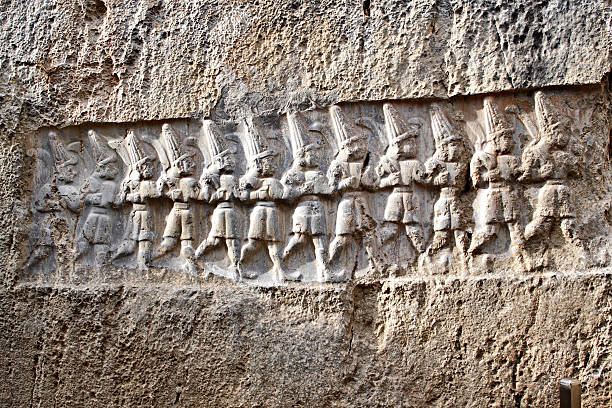 Twelve Gods of Hittite Yazılıkaya was a sanctuary of Hattusa, the capital city of the Hittite Empire,  empire stock pictures, royalty-free photos & images