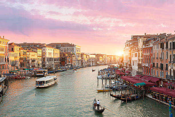 istock Venice, Grand Canal View at sunset from Rialto Bridge 507246674
