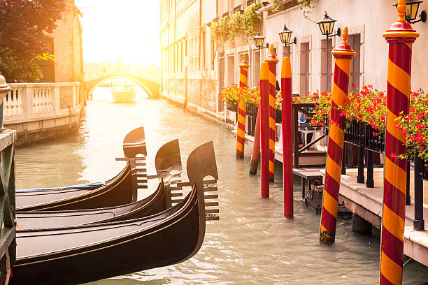 Italy, Gondola in Venice stock photo