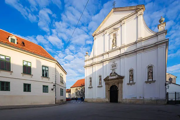 front view of St.Catherine Church. Zagreb. Croatia.