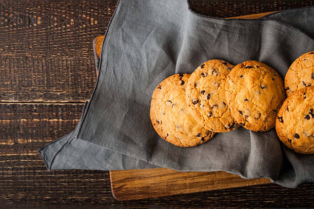 istock Chocolate chip cookies on the wooden table horizontal 507248418
