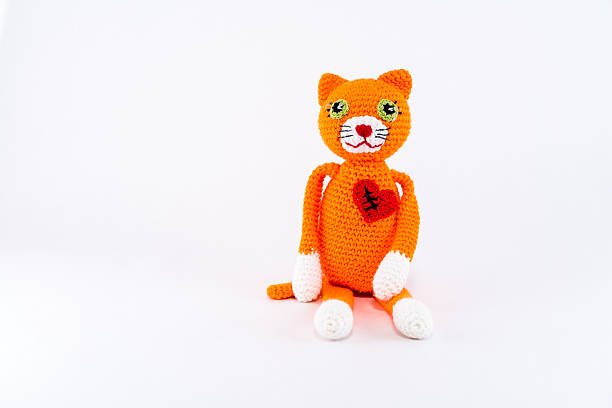 istock Scarred stuffed animal, cat heart. 507250616