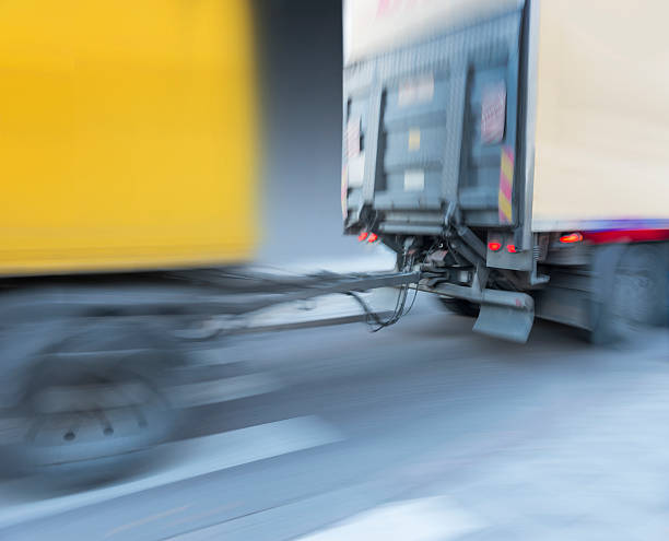 istock Trailer attached to truck 507252928