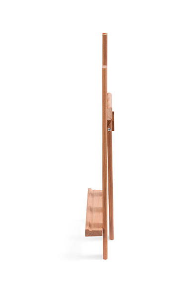 istock Side closed wooden painter easel isolated on white 507253518