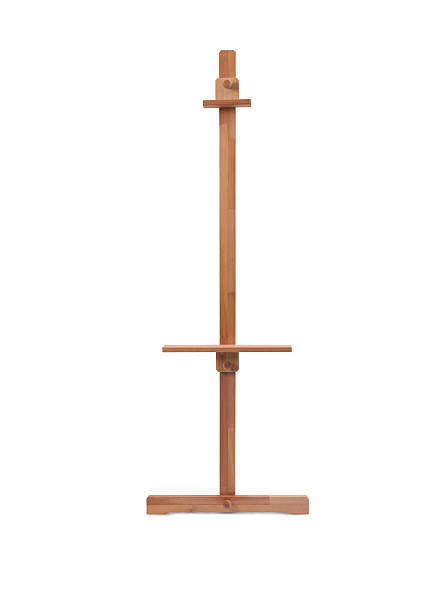 istock Wooden painter T easel isolated on white 507254082