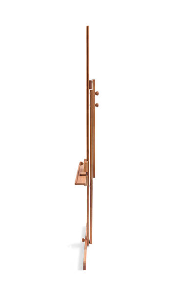 istock Side wiev if assembled wooden easel isolated on white 507254278