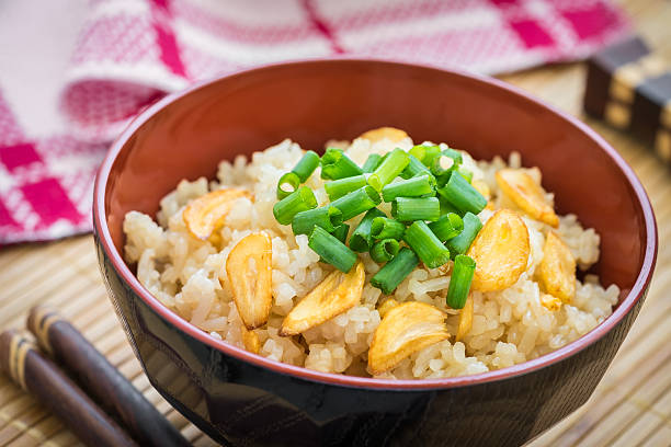 istock Fried rice with garlic in bowl 507254692