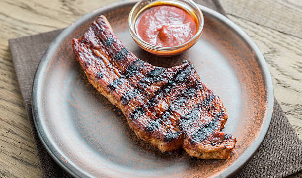 istock Portion of grilled pork ribs 507254724
