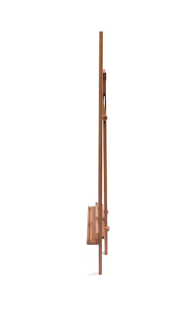 istock Side wiev of assembled wooden easel isolated on white 507254734