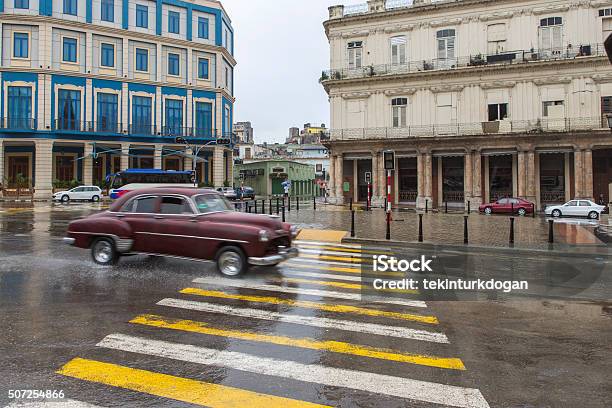 Old Historical American Car At Street Of Havana Cuba Stock Photo - Download Image Now