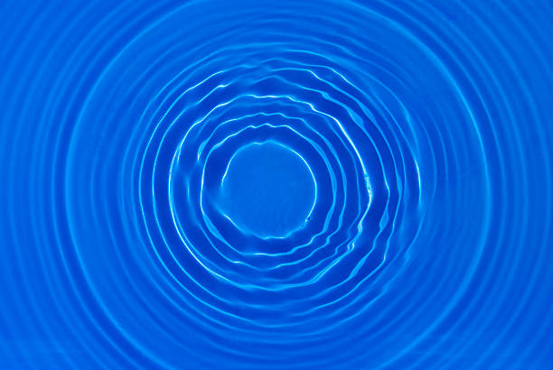 Pool water circle Circle sun reflections in pool water from above.  rippled stock pictures, royalty-free photos & images