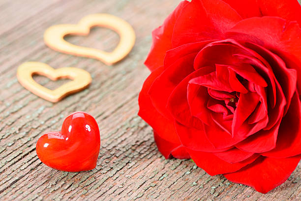 istock Valentines day in romance with red rose 507257010