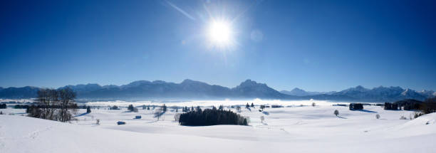 istock panorama landscape in Bavaria at winter 507257498