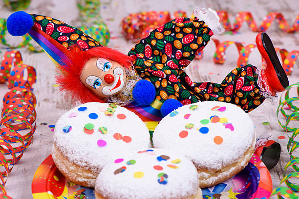 istock sweet donuts with confetti at carnival 507259492