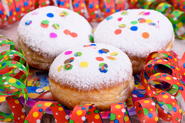 istock sweet donuts with confetti at carnival 507259748