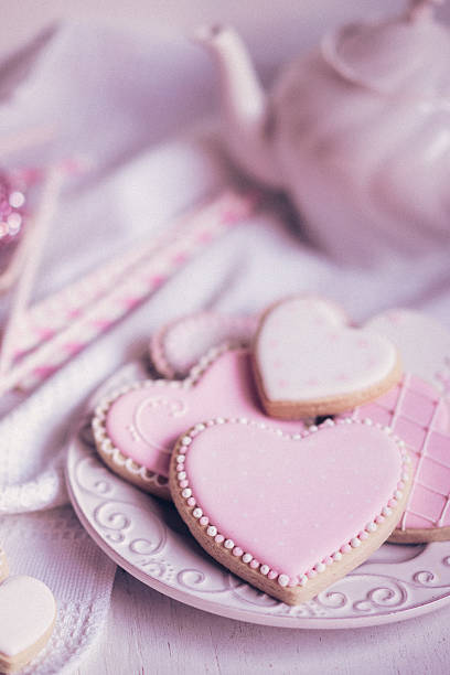 istock Valentine day cookies in pastel colors 507260264