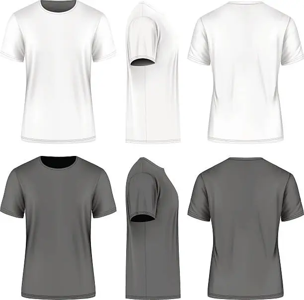 Vector illustration of Men short sleeve t-shirt .