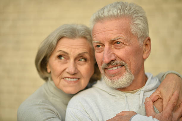 istock Mature couple near wall 507263734