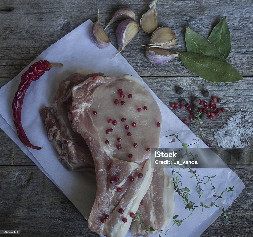 raw Schweinekoteletts - Lizenzfrei Fleisch Stock-Foto