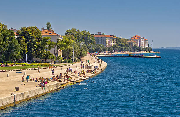 Zadar Riva waterfront view in Dalmatia