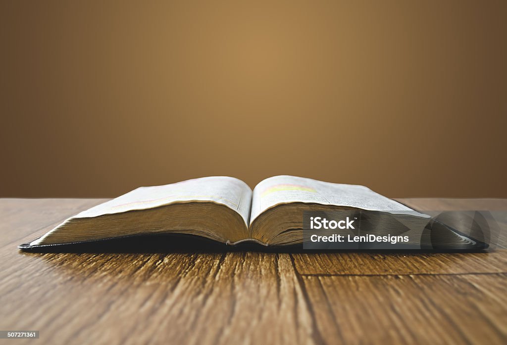 Bible Bible on a wooden background Church Stock Photo