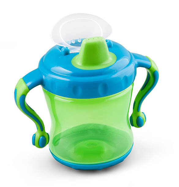 istock Transparent sip cup, nipple, pacifier botle for water or milk 507272444