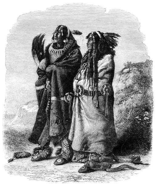 Native american from the mandan tribe 1870 http://farm2.static.flickr.com/1359/5135885055_69a03dfd95.jpg comanche indians stock illustrations