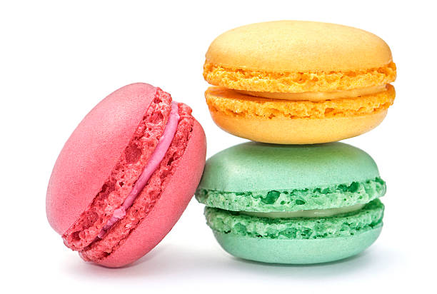 bunte makronen - macaroon french cuisine cake cookie stock-fotos und bilder