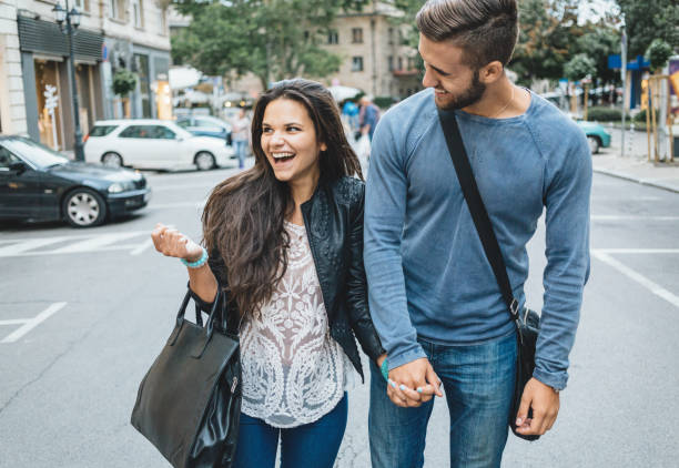 istock Young couple out for a walk 507273464